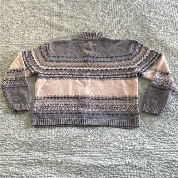 Vintage Tiara Blue and White Cardigan Sweater - Picture 3 of 4